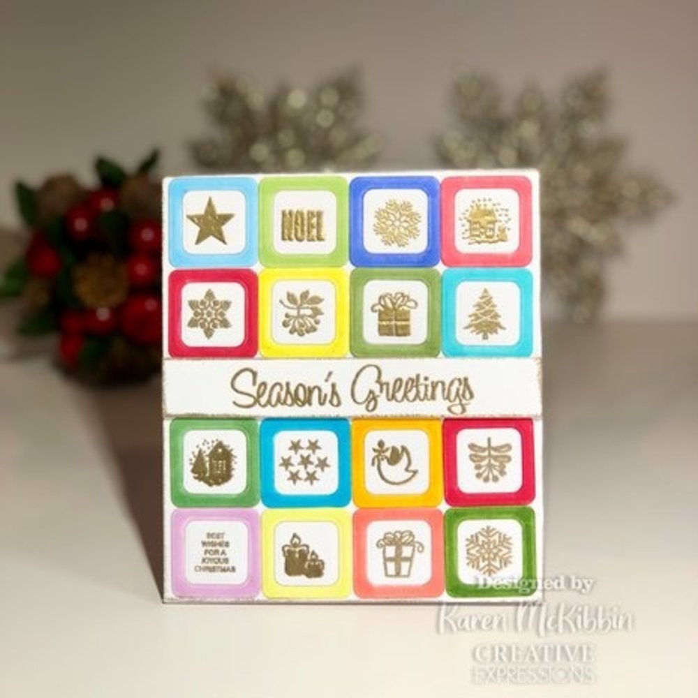 Woodware Big Bubble Poinsettia Ring Clear Stamps (JGS821) Woodware Big Bubble Poinsettia Ring Clear Stamps (JGS821)