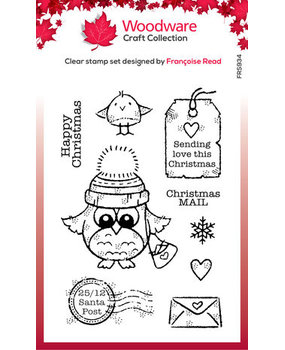 Woodware Owl Christmas Mail Clear Stamps (FRS934) Woodware Owl Christmas Mail Clear Stamps (FRS934)