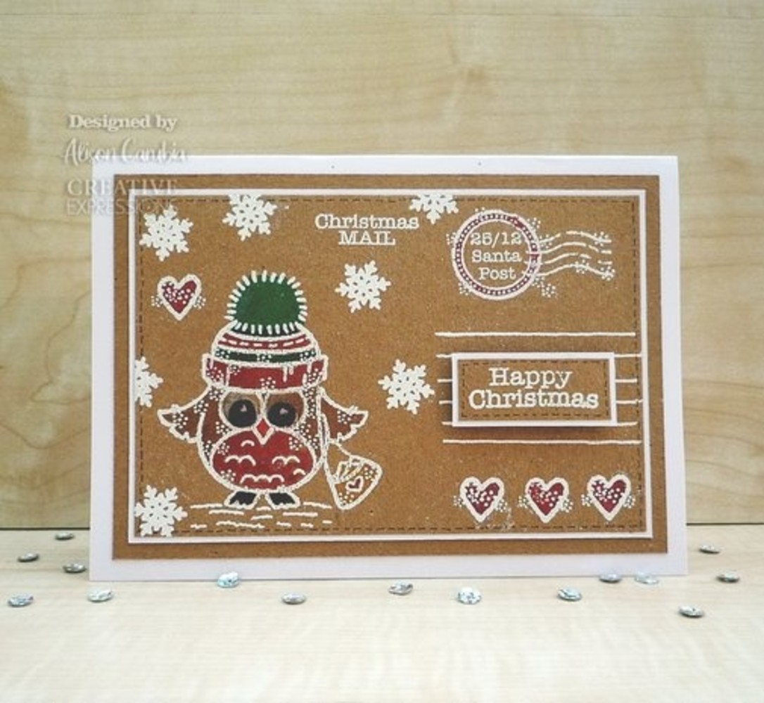 Woodware Owl Christmas Mail Clear Stamps (FRS934) Woodware Owl Christmas Mail Clear Stamps (FRS934)