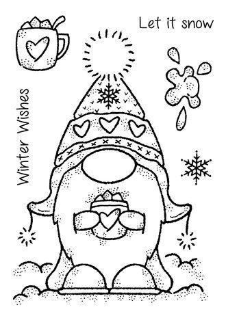 Woodware Winter Gnome Clear Stamps (FRS938) Woodware Winter Gnome Clear Stamps (FRS938)