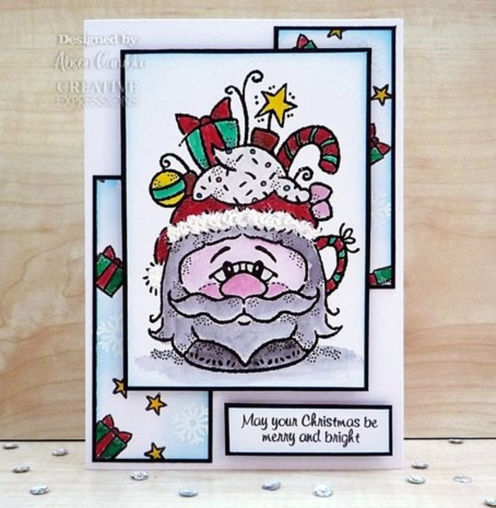 Woodware Santa Cup Clear Stamps (FRS939)