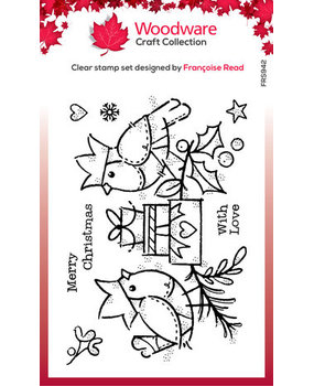 Woodware Robin Party Clear Stamps (FRS942) Woodware Robin Party Clear Stamps (FRS942)