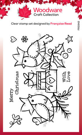 Woodware Robin Party Clear Stamps (FRS942) Woodware Robin Party Clear Stamps (FRS942)