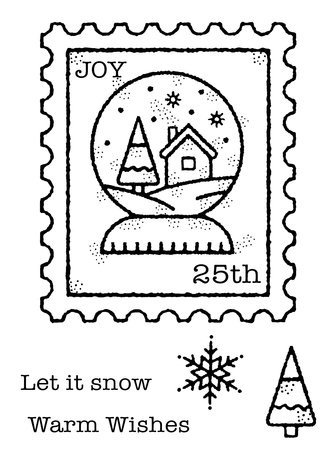 Woodware Snow Globe Clear Stamps (FRM041) Woodware Snow Globe Clear Stamps (FRM041)