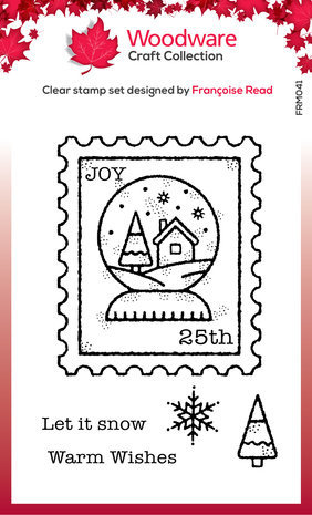 Woodware Snow Globe Clear Stamps (FRM041) Woodware Snow Globe Clear Stamps (FRM041)