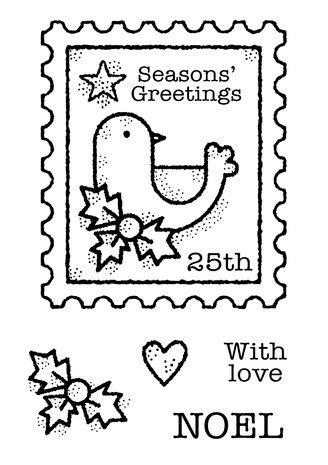 Woodware Bird Post Clear Stamps (FRM042) Woodware Bird Post Clear Stamps (FRM042)
