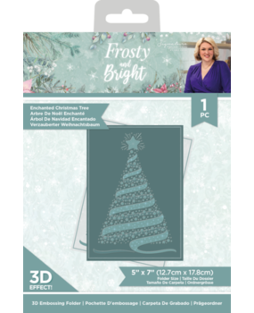 Crafter's Companion Frosty and Bright 3D Embossing Folder Enchanted Christmas Tree (S-FRBR-EF5-3D-ENCT)