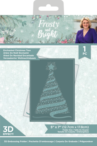 Crafter's Companion Frosty and Bright 3D Embossing Folder Enchanted Christmas Tree (S-FRBR-EF5-3D-ENCT)