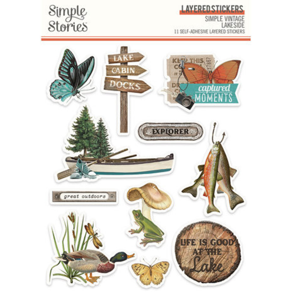 Simple Stories Simple Vintage Lakeside Layered Stickers (18028) Simple Stories Simple Vintage Lakeside Layered Stickers (18028)