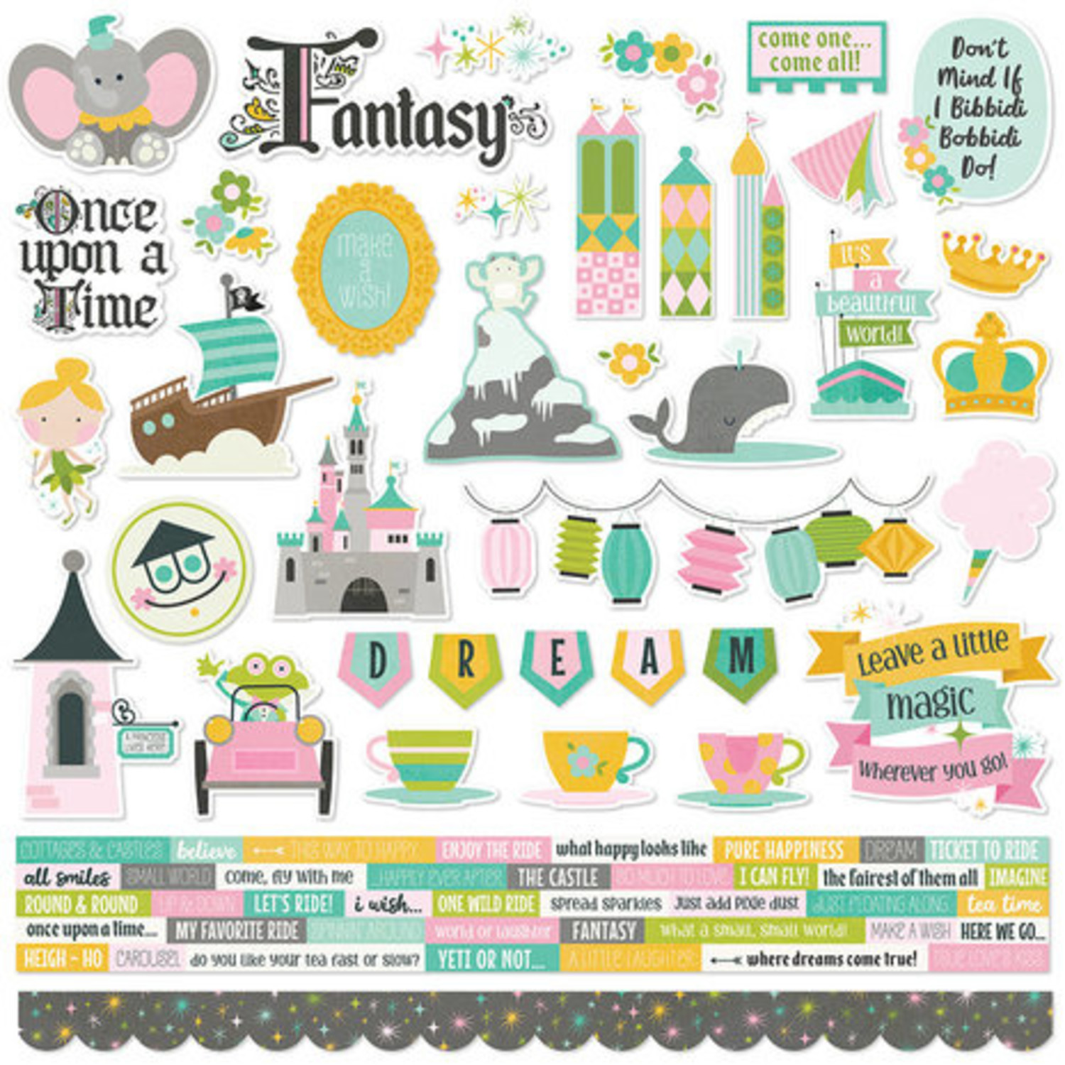 Simple Stories Say Cheese Fantasy at The Park Cardstock Stickers