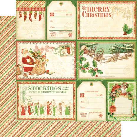 Graphic 45 Twas the Night Before Christmas 8x8 Inch Deluxe Paper Pad (4502497)