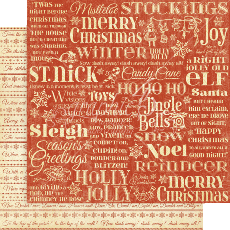 Graphic 45 Twas the Night Before Christmas 8x8 Inch Deluxe Paper Pad (4502497)
