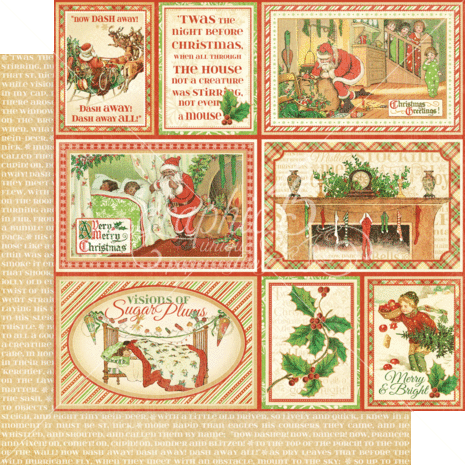 Graphic 45 Twas the Night Before Christmas 8x8 Inch Deluxe Paper Pad (4502497)