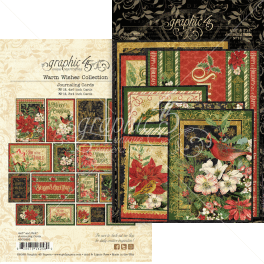 Graphic 45 Warm Wishes Journaling Cards (4502493)