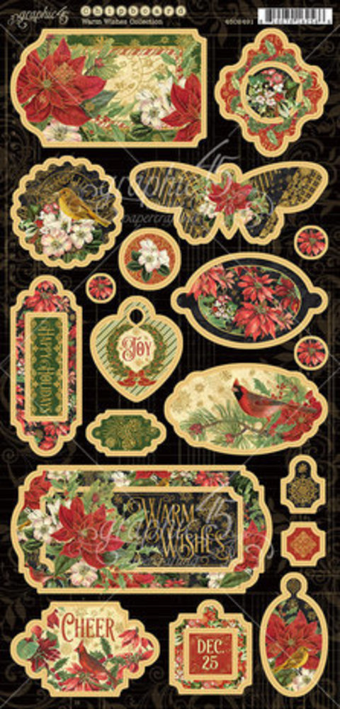 Graphic 45 Warm Wishes Chipboard (4502491) Graphic 45 Warm Wishes Chipboard (4502491)