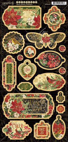 Graphic 45 Warm Wishes Chipboard (4502491) Graphic 45 Warm Wishes Chipboard (4502491)