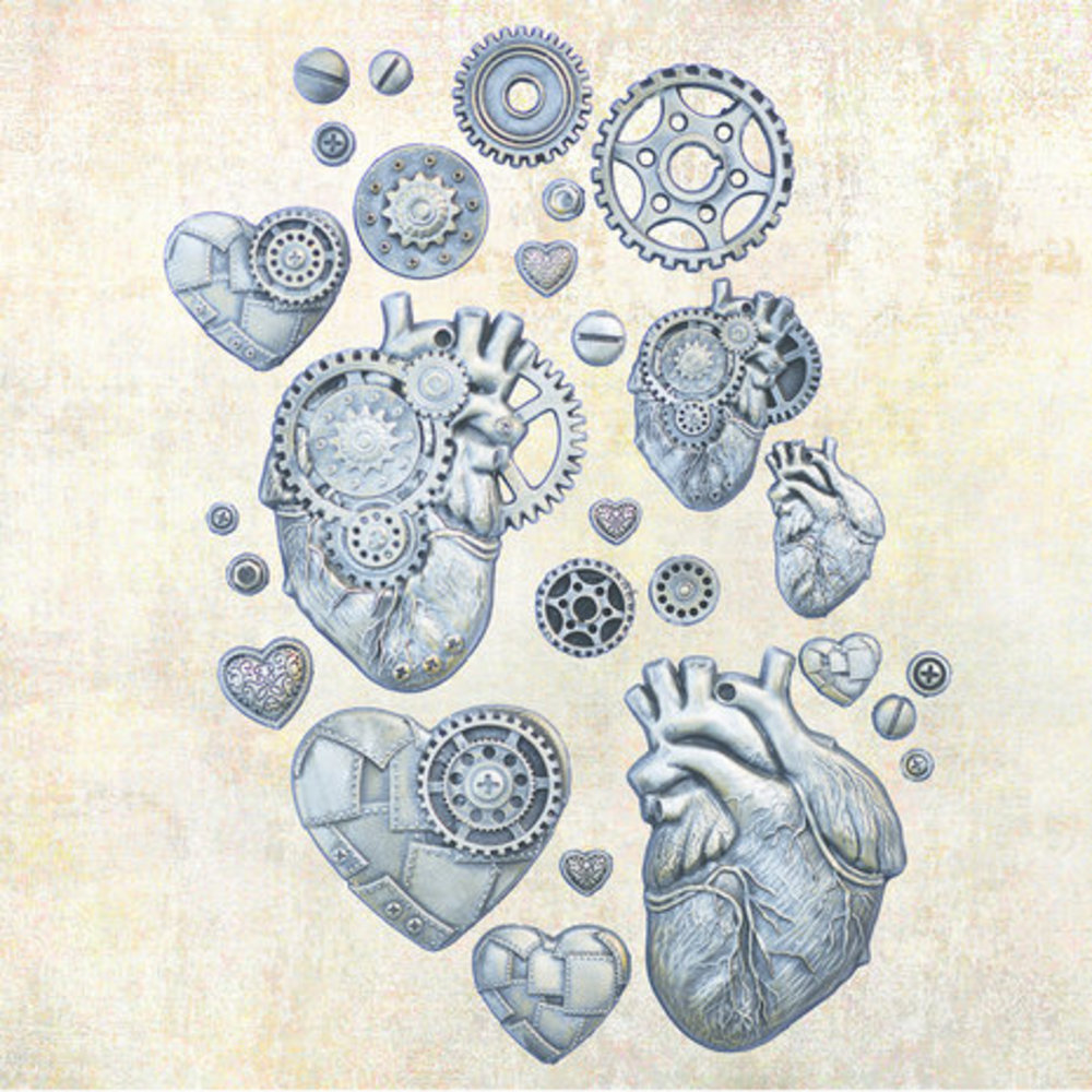 Prima Marketing Inc Finnabair Imaginarium Steampunk Hearts Moulds (969448) Prima Marketing Inc Finnabair Imaginarium Steampunk Hearts Moulds (969448)