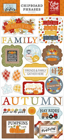 Echo Park Fall Fever 6x13 Inch Chipboard Phrases (FAF285022) Echo Park Fall Fever 6x13 Inch Chipboard Phrases (FAF285022)