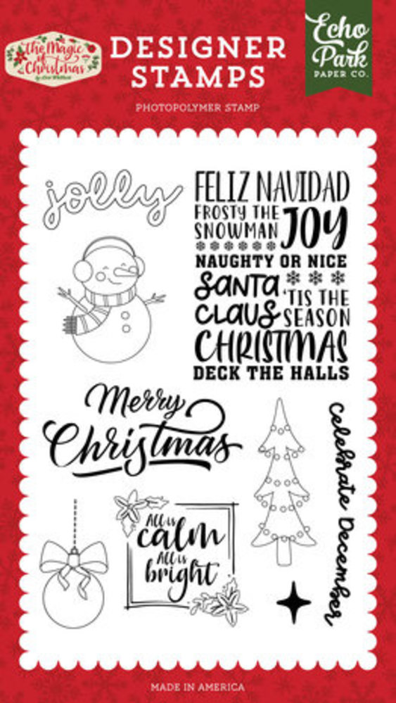 Echo Park The Magic Of Christmas Celebrate December Clear Stamps (MOC286045) Echo Park The Magic Of Christmas Celebrate December Clear Stamps (MOC286045)