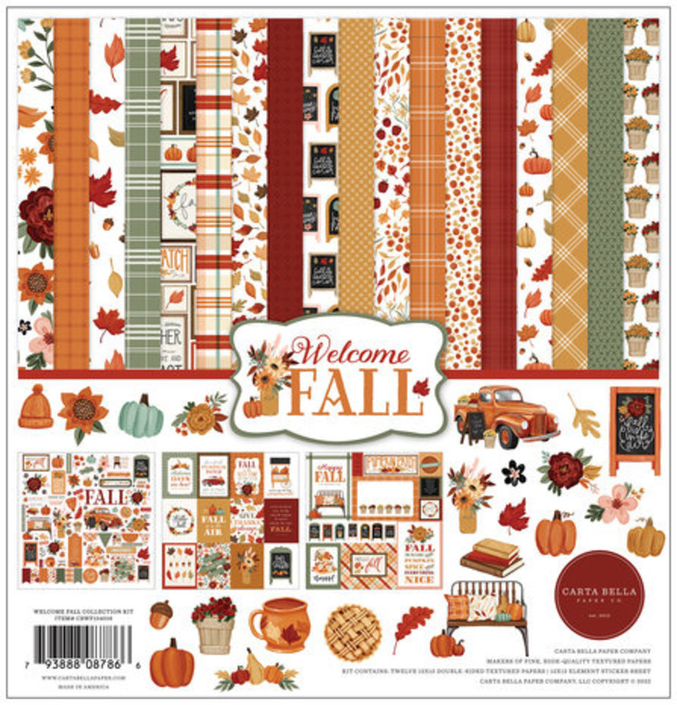 Carta Bella Welcome Fall 12x12 Inch Mega Bundle (CBWF154050)
