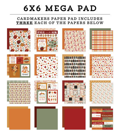 Carta Bella Welcome Fall 6x6 Inch Mega Pad (CBWF154031)