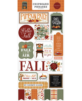 Carta Bella Welcome Fall 6x13 Inch Chipboard Phrases (CBWF154022) Carta Bella Welcome Fall 6x13 Inch Chipboard Phrases (CBWF154022)