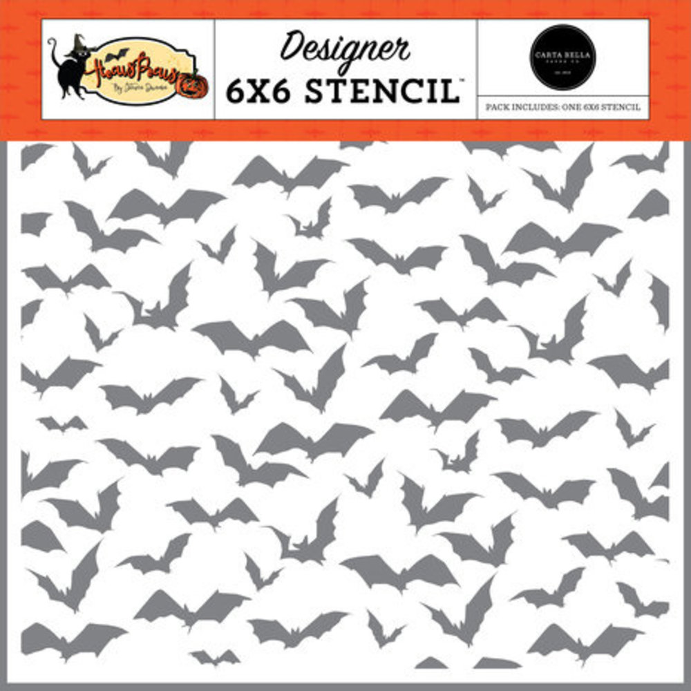 Carta Bella Hocus Pocus Bat Cave Stencil (CBHP153033)