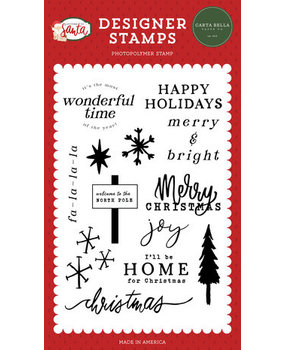 Carta Bella Letters To Santa Fa La La La Clear Stamps (CBLS155045) Carta Bella Letters To Santa Fa La La La Clear Stamps (CBLS155045)
