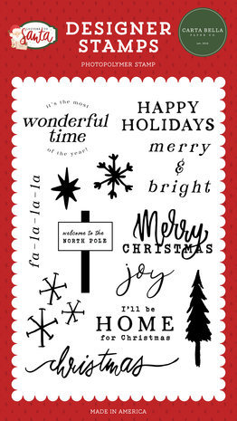 Carta Bella Letters To Santa Fa La La La Clear Stamps (CBLS155045) Carta Bella Letters To Santa Fa La La La Clear Stamps (CBLS155045)