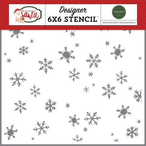 Carta Bella Letters To Santa Christmas Day Snowfall Stencil (CBLS155033) Carta Bella Letters To Santa Christmas Day Snowfall Stencil (CBLS155033)
