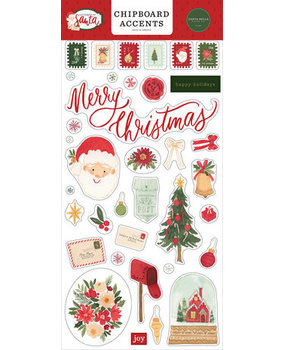 Carta Bella Letters To Santa 6x13 Inch Chipboard Accents (CBLS155021) Carta Bella Letters To Santa 6x13 Inch Chipboard Accents (CBLS155021)