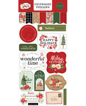 Carta Bella Letters To Santa 6x13 Inch Chipboard Phrases (CBLS155022) Carta Bella Letters To Santa 6x13 Inch Chipboard Phrases (CBLS155022)