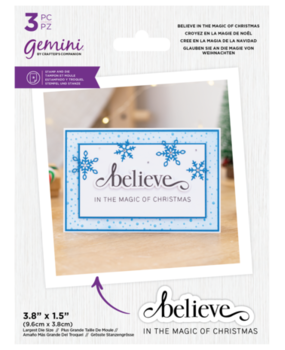 Gemini Fancy Sentiments Stamp & Die Believe in the Magic of Christmas (GEM-STD-FS-BITMC) Gemini Fancy Sentiments Stamp & Die Believe in the Magic of Christmas (GEM-STD-FS-BITMC)