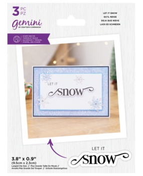 Gemini Fancy Sentiments Stamp & Die Let It Snow (GEM-STD-FS-LEIS) Gemini Fancy Sentiments Stamp & Die Let It Snow (GEM-STD-FS-LEIS)