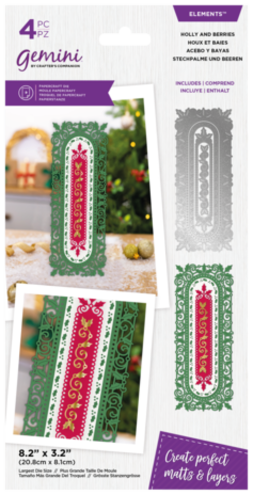 Gemini Christmas Nesting Holly and Berries Elements Dies (GEM-MD-ELE-HABE)