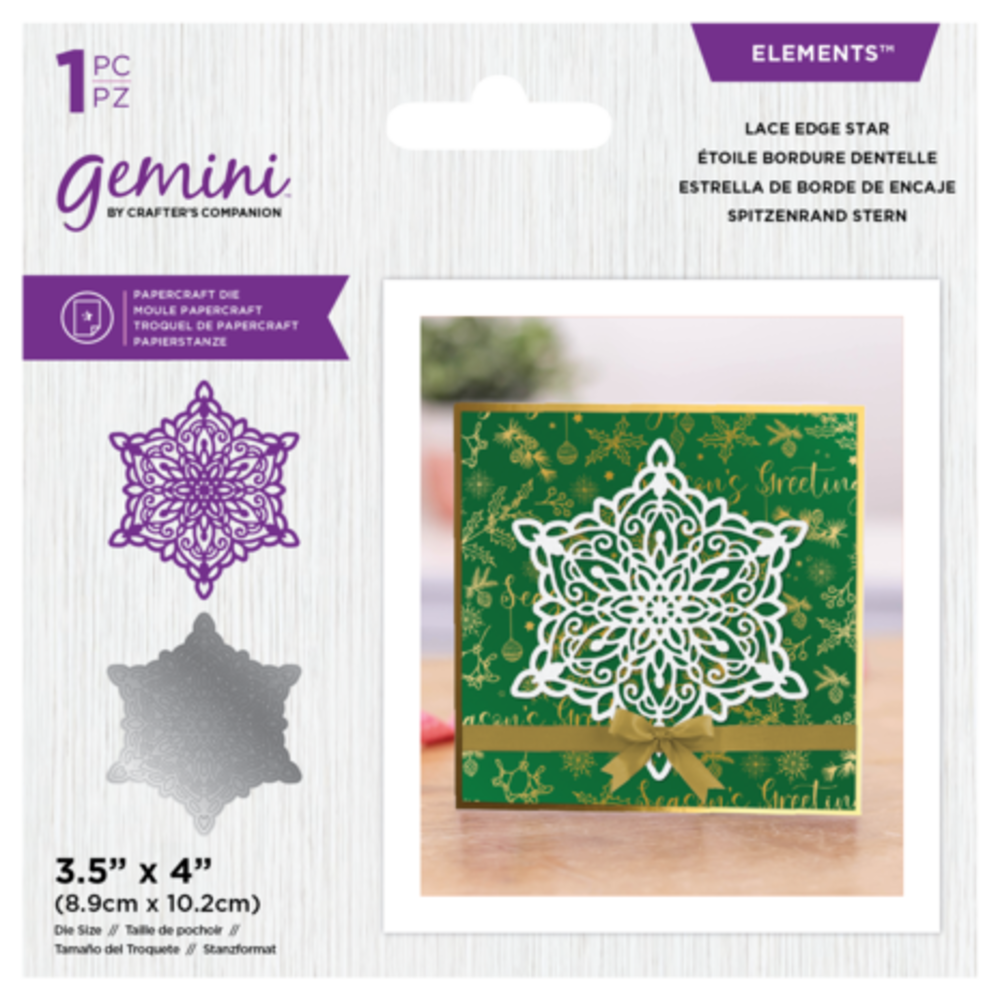 Gemini Christmas Intricate Doily Lace Edge Star Elements Dies (GEM-MD-ELE-LESTAR)