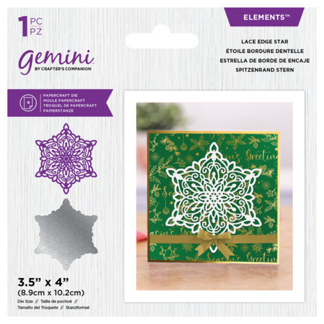 Gemini Christmas Intricate Doily Lace Edge Star Elements Dies (GEM-MD-ELE-LESTAR)