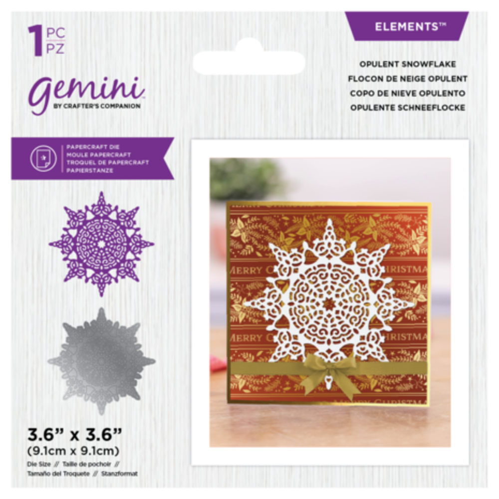 Gemini Christmas Intricate Doily Opulent Snowflake Elements Dies (GEM-MD-ELE-OPSNOW)