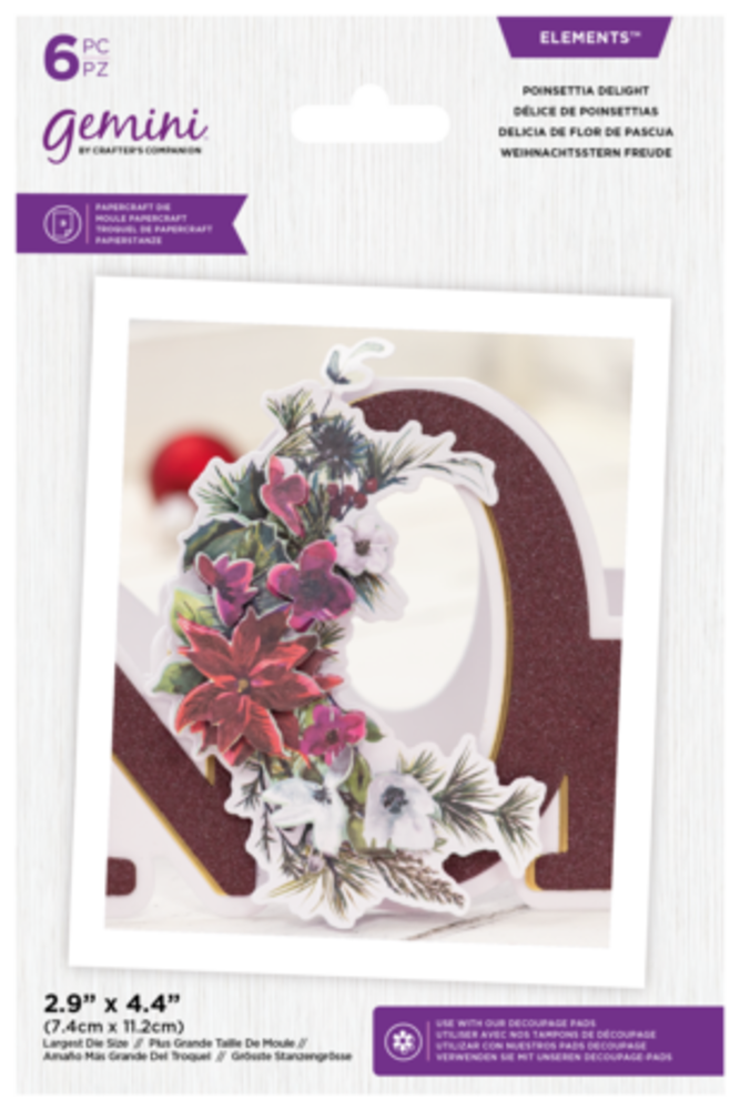 Gemini Floral Poinsettia Delight Elements Dies (GEM-MD-ELE-POIDEL-1) Gemini Floral Poinsettia Delight Elements Dies (GEM-MD-ELE-POIDEL-1)