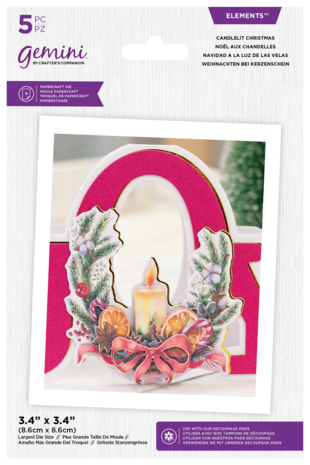 Gemini Floral Candlelit Christmas Elements Dies (GEM-MD-ELE-CANCHR)