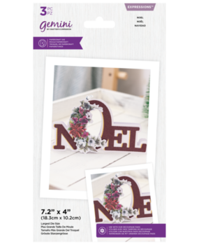 Gemini Floral Shaped Word Noel Expressions Dies (GEM-MD-EXP-SHWNOEL)