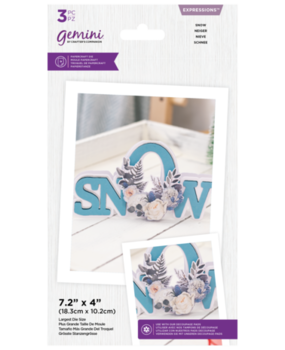 Gemini Floral Shaped Word Snow Expressions Dies (GEM-MD-EXP-SHWSNOW)