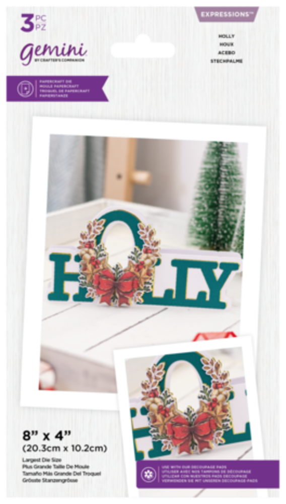 Gemini Floral Shaped Word Holly Expressions Dies (GEM-MD-EXP-SHWHOL) Gemini Floral Shaped Word Holly Expressions Dies (GEM-MD-EXP-SHWHOL)