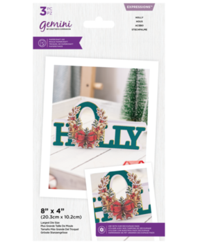Gemini Floral Shaped Word Holly Expressions Dies (GEM-MD-EXP-SHWHOL) Gemini Floral Shaped Word Holly Expressions Dies (GEM-MD-EXP-SHWHOL)