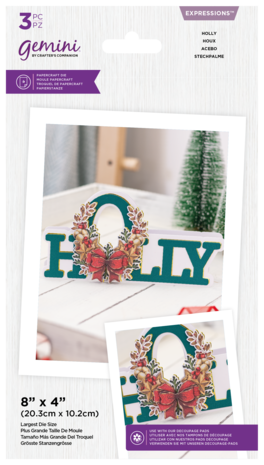 Gemini Floral Shaped Word Holly Expressions Dies (GEM-MD-EXP-SHWHOL) Gemini Floral Shaped Word Holly Expressions Dies (GEM-MD-EXP-SHWHOL)