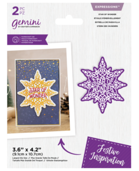 Gemini Intricate Christmas Sentiments Star of Wonder Expressions Dies (GEM-MD-EXP-STOW)