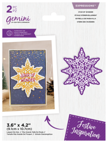 Gemini Intricate Christmas Sentiments Star of Wonder Expressions Dies (GEM-MD-EXP-STOW)