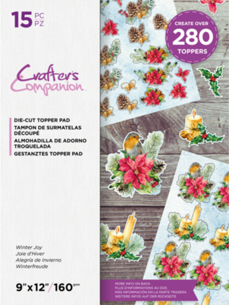 Crafter's Companion Winter Joy 9x12 Inch Die-Cut Topper Pad (CC-DTPAD9-WIJO) Crafter's Companion Winter Joy 9x12 Inch Die-Cut Topper Pad (CC-DTPAD9-WIJO)