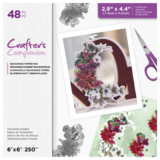 Crafter's Companion Poinsettia Delight 6x6 Inch Decoupage Topper Pad (CC-DTPAD6-POIDEL)