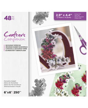 Crafter's Companion Poinsettia Delight 6x6 Inch Decoupage Topper Pad (CC-DTPAD6-POIDEL) Crafter's Companion Poinsettia Delight 6x6 Inch Decoupage Topper Pad (CC-DTPAD6-POIDEL)
